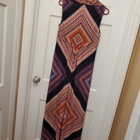 Chico's Geometric Print Maxi Knit Dress Size 1=Ladies 8/10, Colorful - Picture 7 of 8
